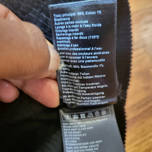 BA&SH Dora Lady Skirt Corduroy Cotton Blend Button Front Mini Black Skirt(8) - Picture 12 of 12